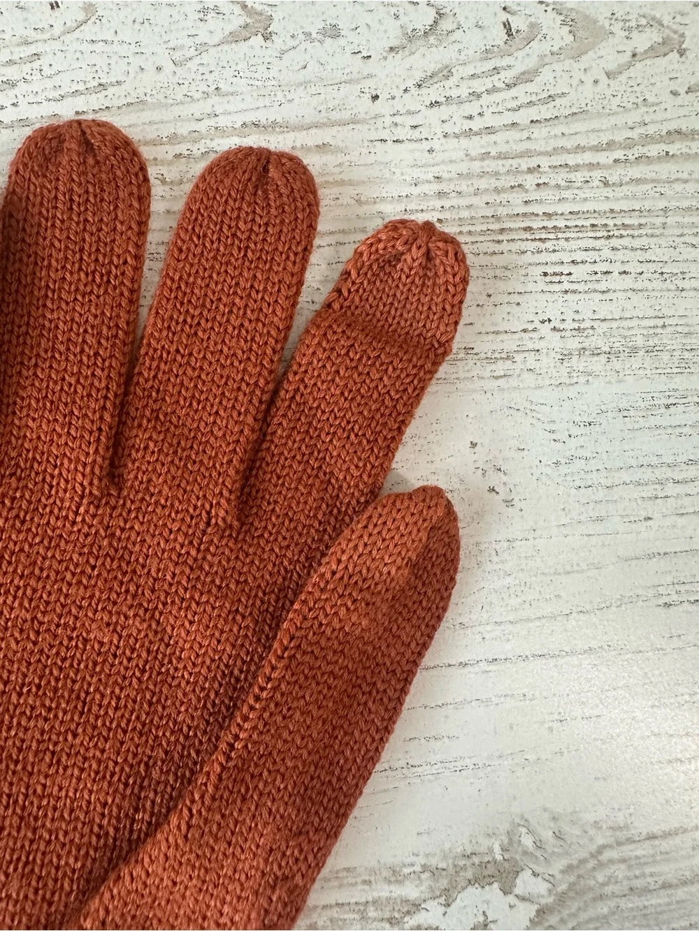 NWT MADEWELL 100% Wool Knit Texting Gloves in Faded Rust
